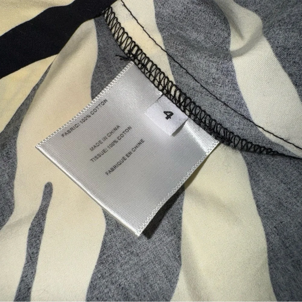 Proenza Schouler White Label Zebra Midi Dress Size 4 Cotton - Picture 10 of 11